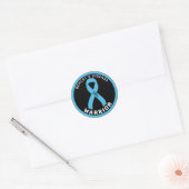 Behcet's Disease Warrior Ribbon Black Runder Aufkleber (Umschlag)