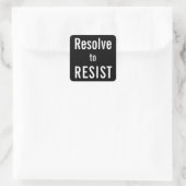 Beheben Sie den RESIST, weiße Buchstaben auf schwa Quadratischer Aufkleber (Tasche)