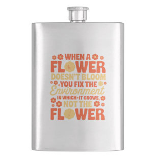 Beheben Sie die Umgebung, nicht die Blume Flachmann