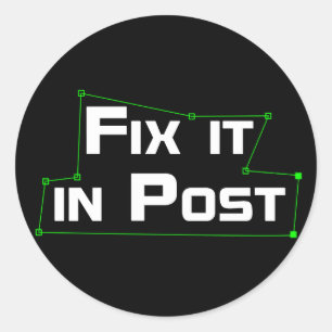 "Beheben Sie es in Post" VFX-Aufkleber Runder Aufkleber