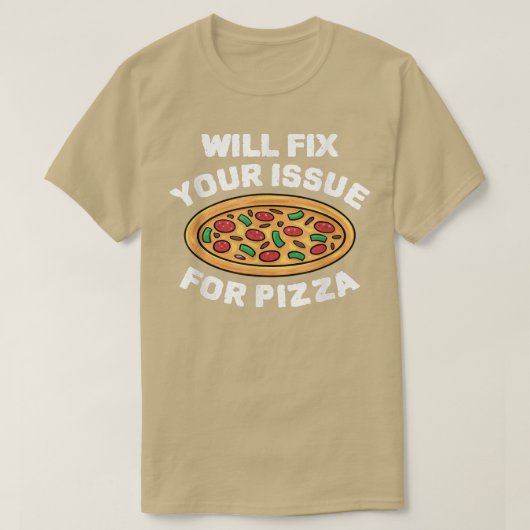 Beheben Sie Ihr Problem beim Pizzaessen Italienisc T-Shirt (Design vorne)