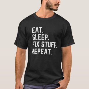 Beheben von Schlaf und wiederholen T-Shirt