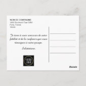 Behebung MERCI Affaires oder Noir avec LOGO Postkarte (Rückseite)