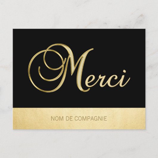 Behebung MERCI Affaires oder Noir avec LOGO Postkarte (Vorderseite)