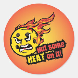 Beheizen Sie das Pickleball. Runder Aufkleber