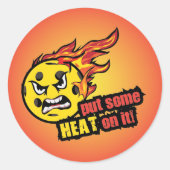 Beheizen Sie das Pickleball. Runder Aufkleber (Vorderseite)