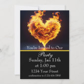 Beheizen Sie Ihre Nacht: Größe Feuer Party! Einladung (Vorderseite)