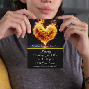 Beheizen Sie Ihre Nacht: Größe Feuer Party! Einladung