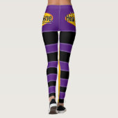 Beheizen und Servieren von schwarzem Text Leggings (Rückseite)
