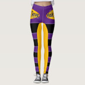 Beheizen und Servieren von schwarzem Text Leggings (Vorderseite)