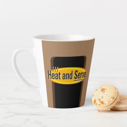 Beheizen und Servieren von schwarzem Text Milchtasse (Beispiel)