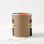 Beheizen und Servieren von schwarzem Text Tasse (Zentrum)
