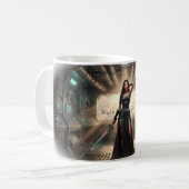 Beherrsche den dunklen gotischen Krieger-Mug Kaffeetasse (Vorderseite Links)