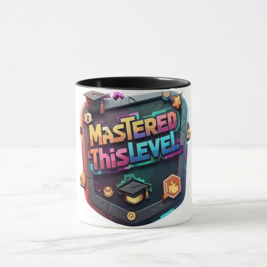 Beherrscht diesen Level-Abschluss Tasse (Zentrum)