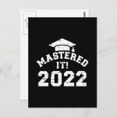 Beherrscht es 2022 für Master Abschluss Postkarte (Vorne/Hinten)