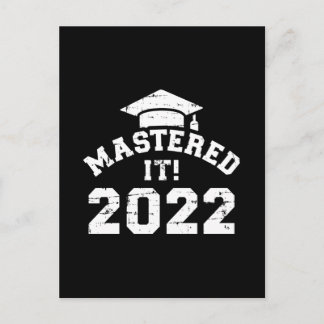 Beherrscht es 2022 für Master Abschluss Postkarte