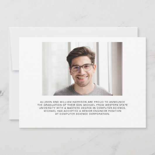 Beherrschte es 5 Foto Master Grad Abschluss Ankündigung (Rückseite)