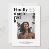 Beherrschte es! Ankündigung von Abschluss Foto (Vorderseite)