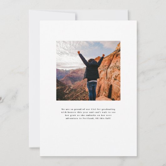 Beherrschte es! Ankündigung von Abschluss Foto (Rückseite)