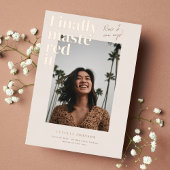 Beherrschte es! Ankündigung von Abschluss Foto