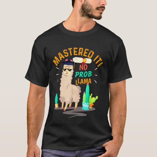 Beherrschte es No Prob Llama-Klasse des Abschlusse T-Shirt (Vorderseite)