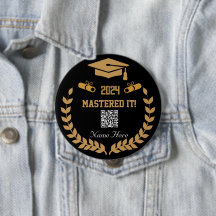 Beherrschte es! Personalisiert 2024 Abschluss QR