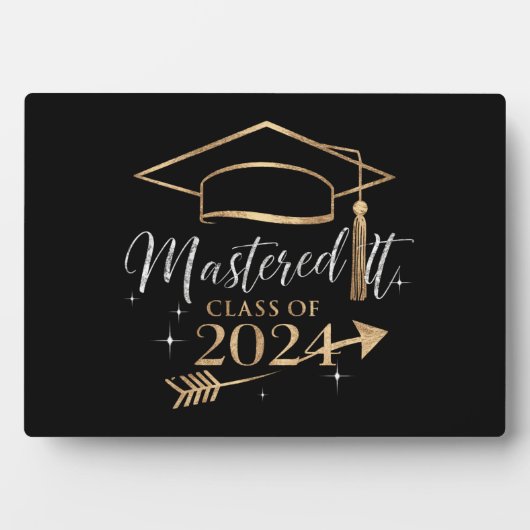Beherrschte IT-Klasse der 2024 Abschluss Geschenke Fotoplatte (Vorderseite)