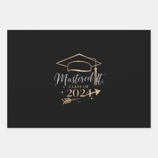 Beherrschte IT-Klasse der 2024 Abschluss Geschenke Geschenkpapier Set (Vorderseite)