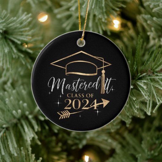 Beherrschte IT-Klasse der 2024 Abschluss Geschenke Keramik Ornament (Baum)
