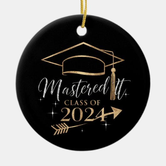 Beherrschte IT-Klasse der 2024 Abschluss Geschenke Keramik Ornament (Vorne)