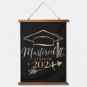 Beherrschte IT-Klasse der 2024 Abschluss Geschenke Wandteppich Mit Holzrahmen (Vorderseite)