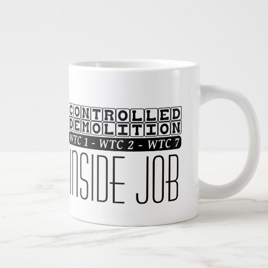 Beherrschter Abbruch WTC Gebäude 7 Inside Job Jumbo-Tasse (Rechts)
