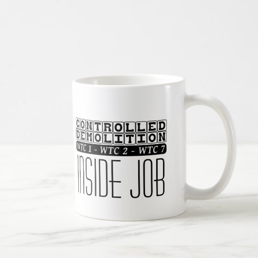 Beherrschter Abbruch WTC Gebäude 7 Inside Job Kaffeetasse (Rechts)