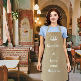 behielt - Baklava - in khaki &white Schürze