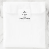 Behielt und Liebe Leopard Geckos Quadratischer Aufkleber (Tasche)