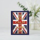 Behieltest Calm Britische Flagge Postkarte (Stehend Vorderseite)