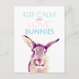 Behieltest der Ruhe und Liebe bunnies Grußkarte Postkarte