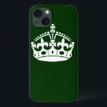 Behieltest einer ruhigen Krone in der waldgrünen D iPhone 13 Hülle<br><div class="desc">Ein Klassiker Behalte Calm Crown in einem waldgrünen Dekor. Sie können dies mit Ihrem Text anpassen,  wenn Sie möchten. Verwenden Sie den Link "Diesen Designer Gefragt",  um mit uns Kontakt aufzunehmen,  um spezielle Designanfragen zu erhalten oder um Hilfe bei Ihrem Anpassungsprojekt zu erhalten.</div>