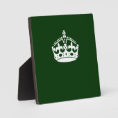 Behieltest einer ruhigen Krone in der waldgrünen D Fotoplatte (Vorderseite)