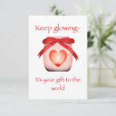 Behieltest glühend 3,5" x 5" Flat Dankeschön Karte (Stehend Vorderseite)