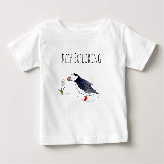 Behieltest mit atlantischem Puffin Baby T-shirt (Vorderseite)