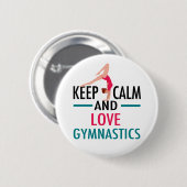 Behieltest Ruhe Liebe Gymnastik Schönes Gymnast Button (Vorne & Hinten)