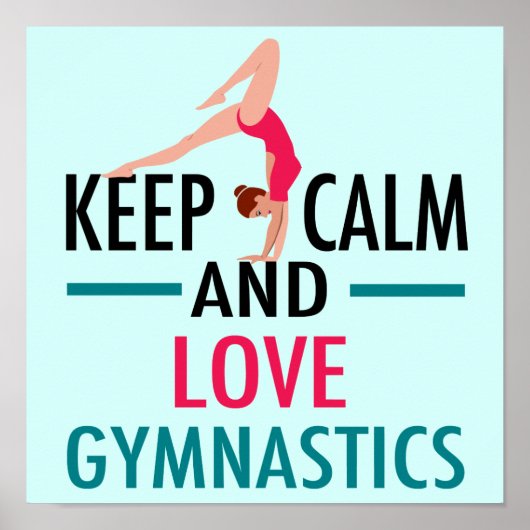Behieltest Ruhe Liebe Gymnastik Schönes Gymnast Poster (Vorne)