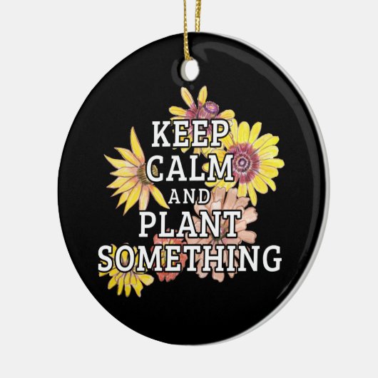 Behieltest Ruhe und Pflanze Etwas - Gärtner Keramik Ornament (Links)