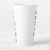 Behieltest Ruhe und Trinken Wein Latte Tasse (Vorderseite)