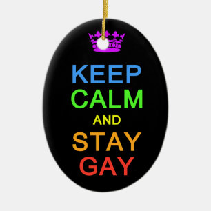 Behieltest und Bleibe Gay-Ornament, anpassen Keramikornament
