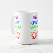 Behieltest und Bleibe Gay Tasse - wählen Sie Stil, (Vorderseite Links)