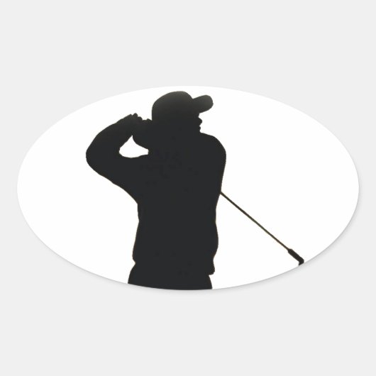 Behieltest und Golfspielen Ovaler Aufkleber (Vorderseite)