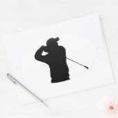 Behieltest und Golfspielen Ovaler Aufkleber (Umschlag)
