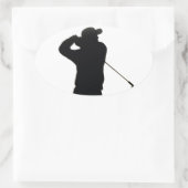 Behieltest und Golfspielen Ovaler Aufkleber (Tasche)